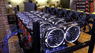 Detailed view of a high-performance mining rig optimized for multiple cryptocurrencies
